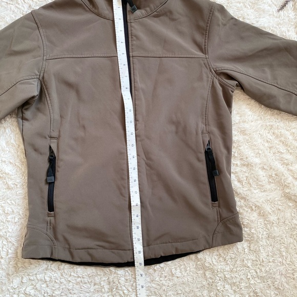 Dark/Olive green and grey rain coat/jacket- full length sleeve, collar neck - Picture 3 of 5